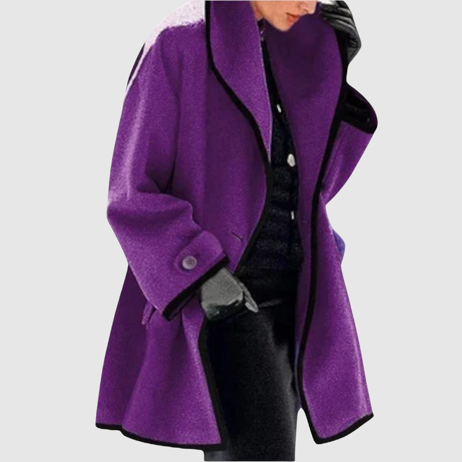 Jelena – Manteau élégant avec des détails contrastés