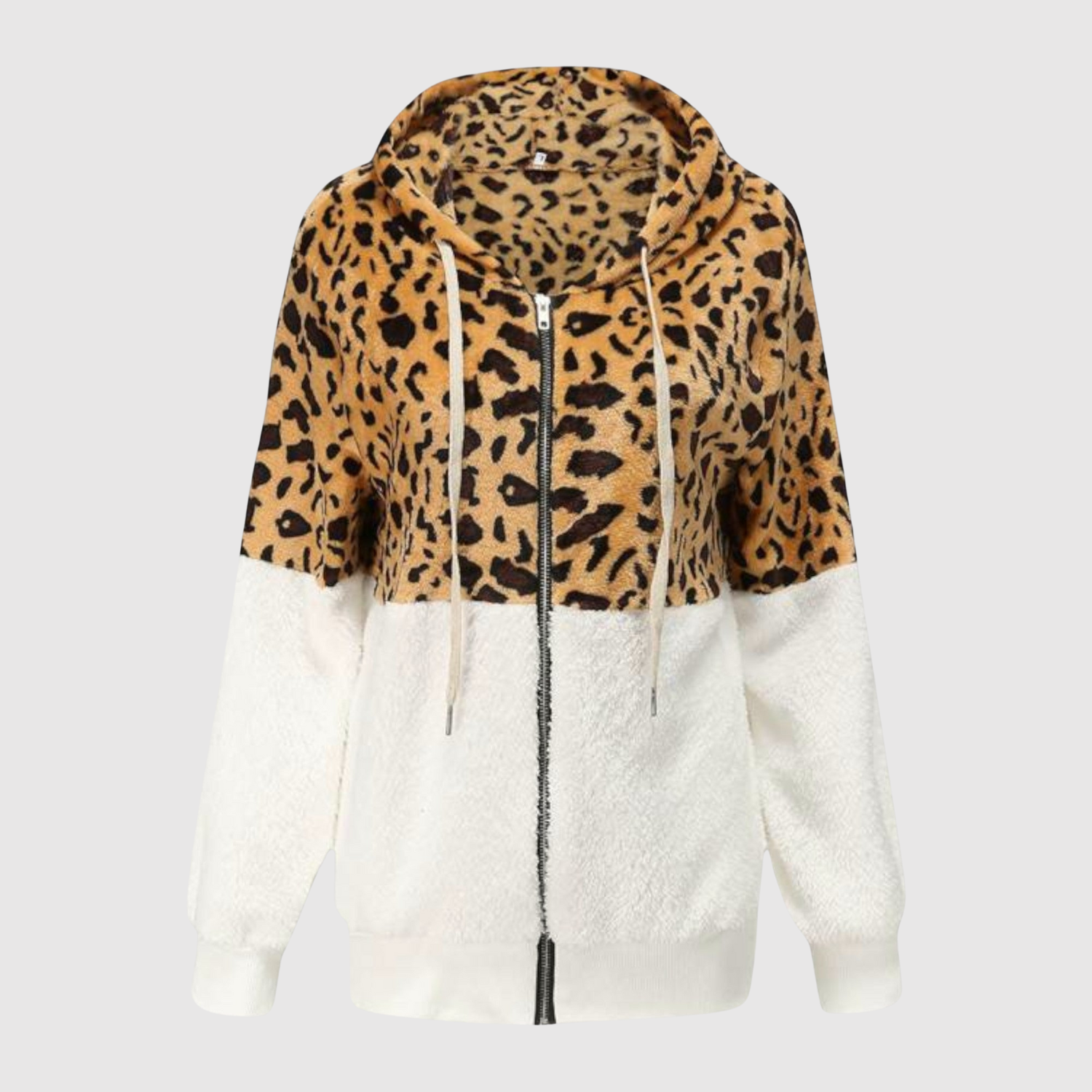 Nina – Sweat-shirt avec des détails léopard et en polaire