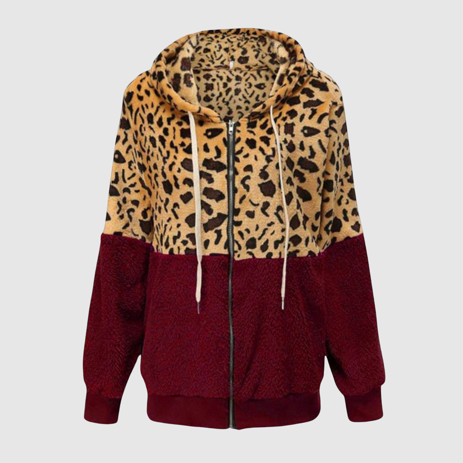 Nina – Sweat-shirt avec des détails léopard et en polaire