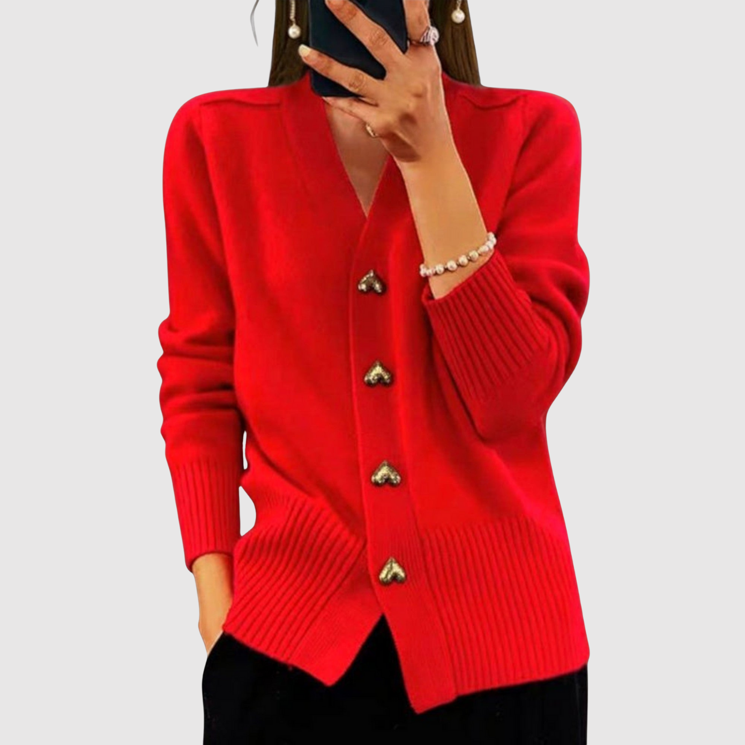 Nora – Cardigan avec des boutons dorés