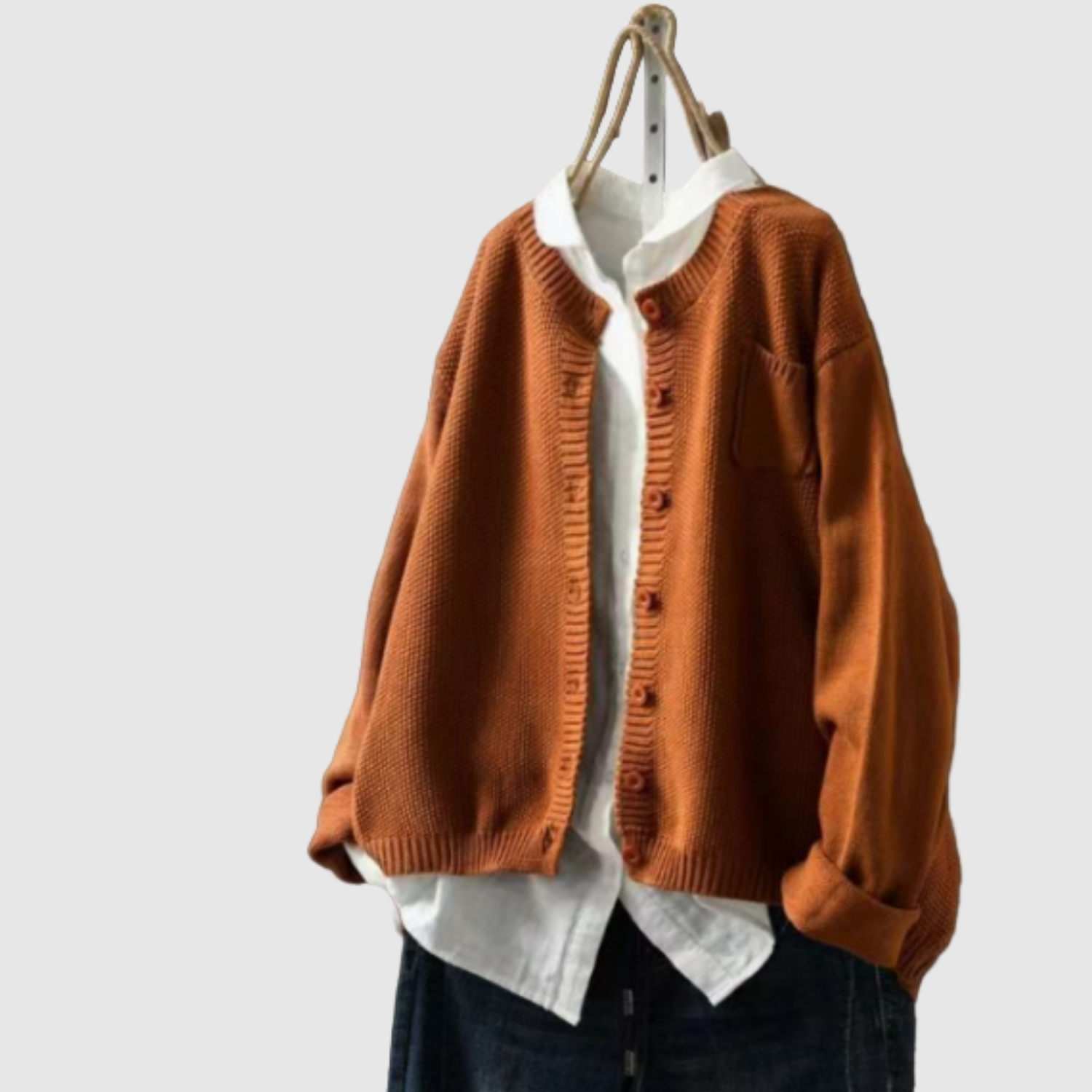 Nora – Cardigan classique en mélange de coton