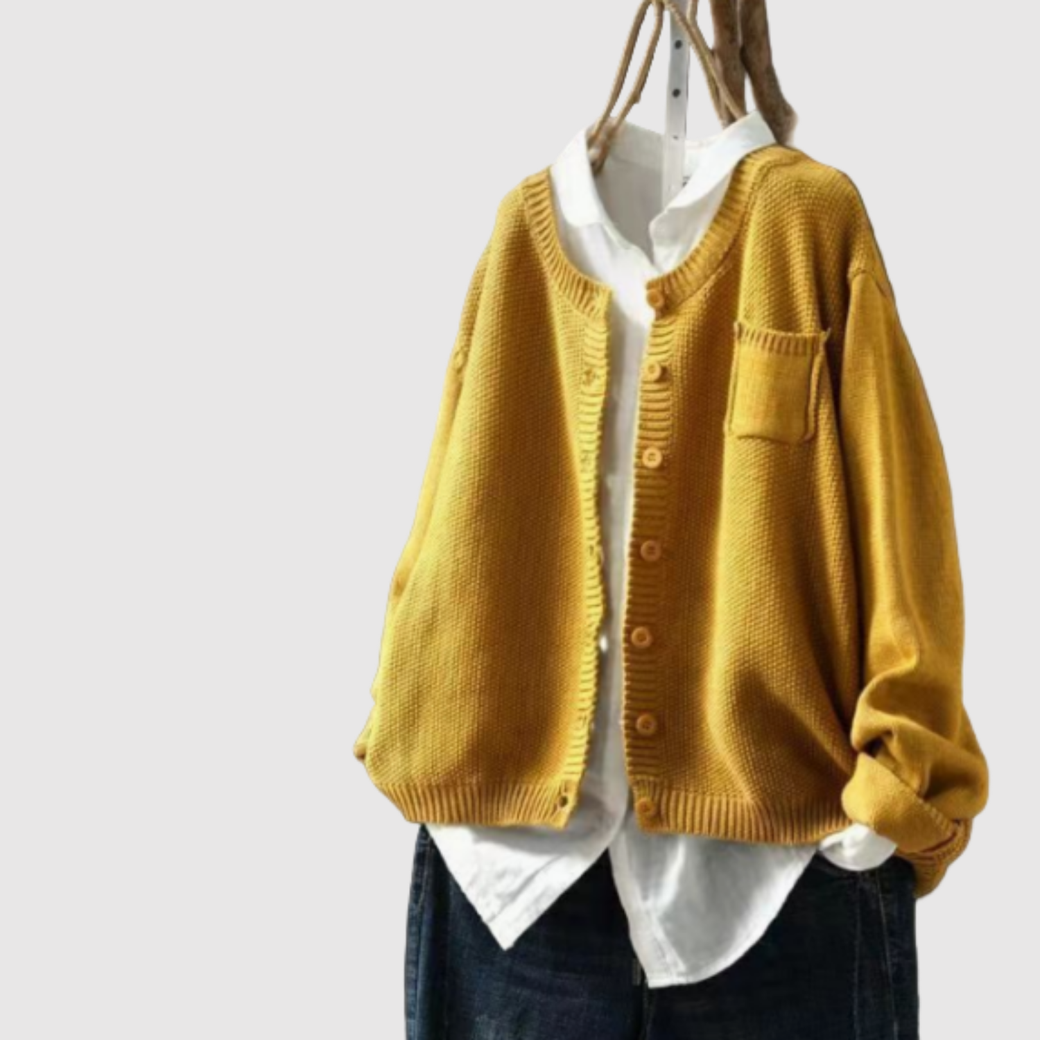 Nora – Cardigan classique en mélange de coton