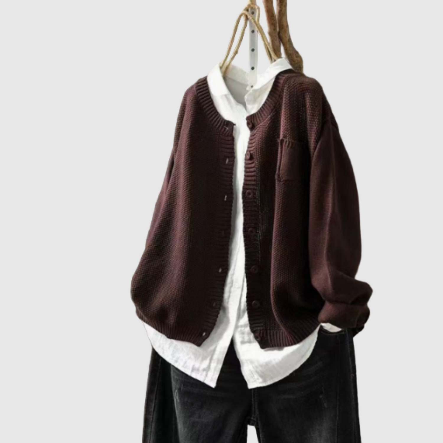 Nora – Cardigan classique en mélange de coton