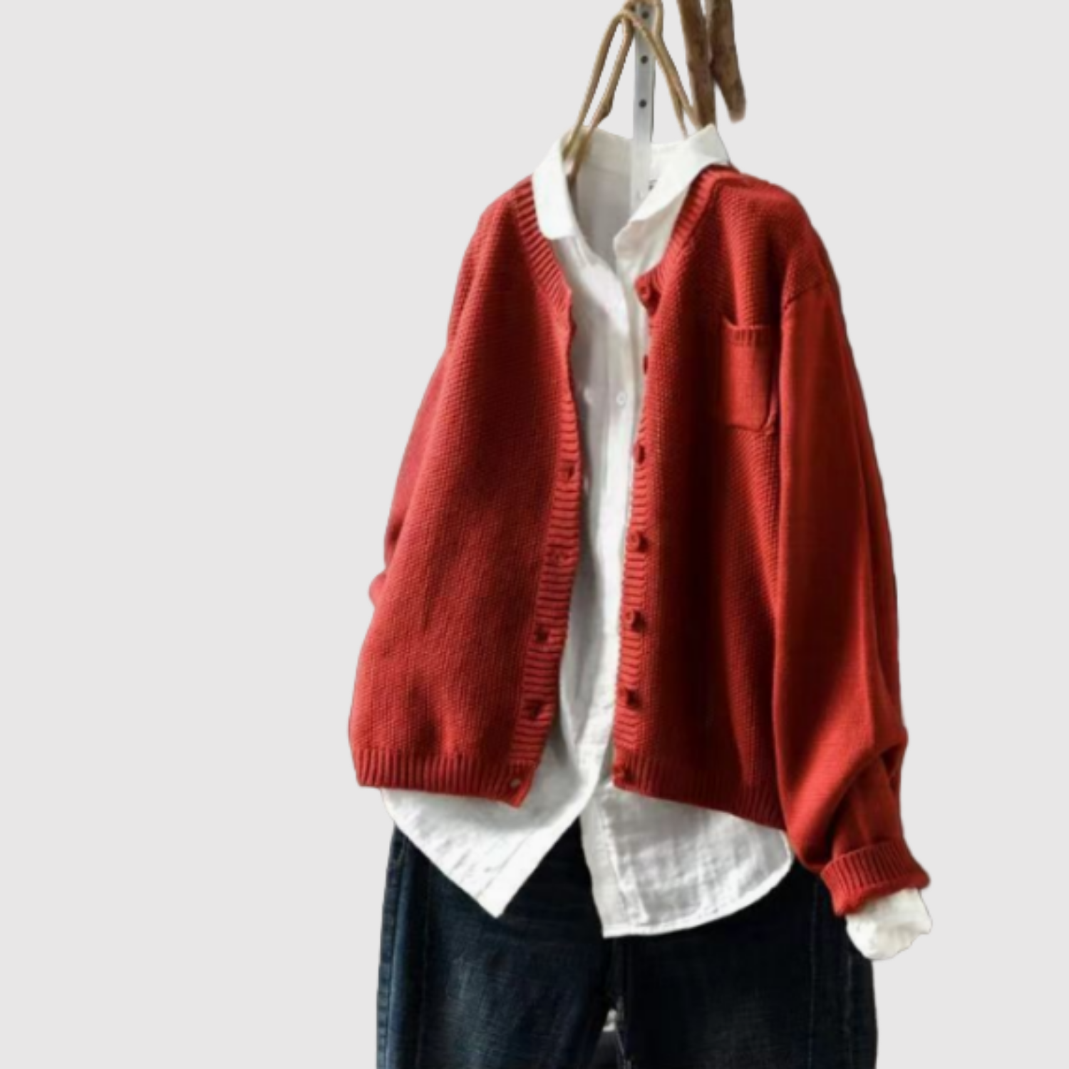 Nora – Cardigan classique en mélange de coton