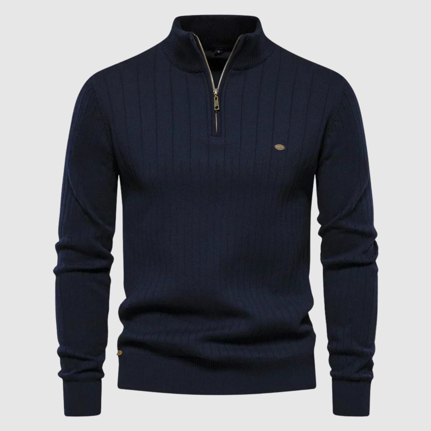 Daniel – Sweat à col zippé et tissage en mailles
