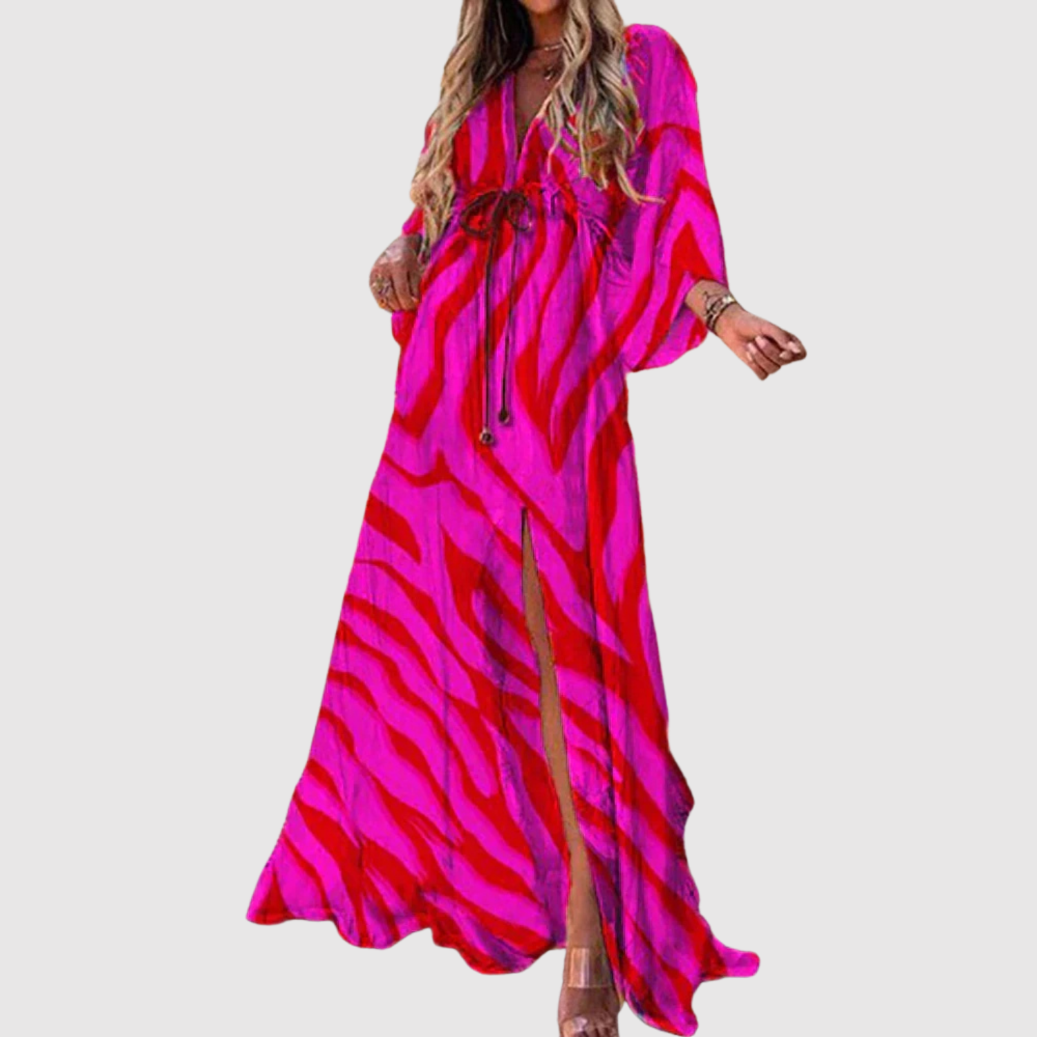 Léna – Robes longues avec un motif coloré