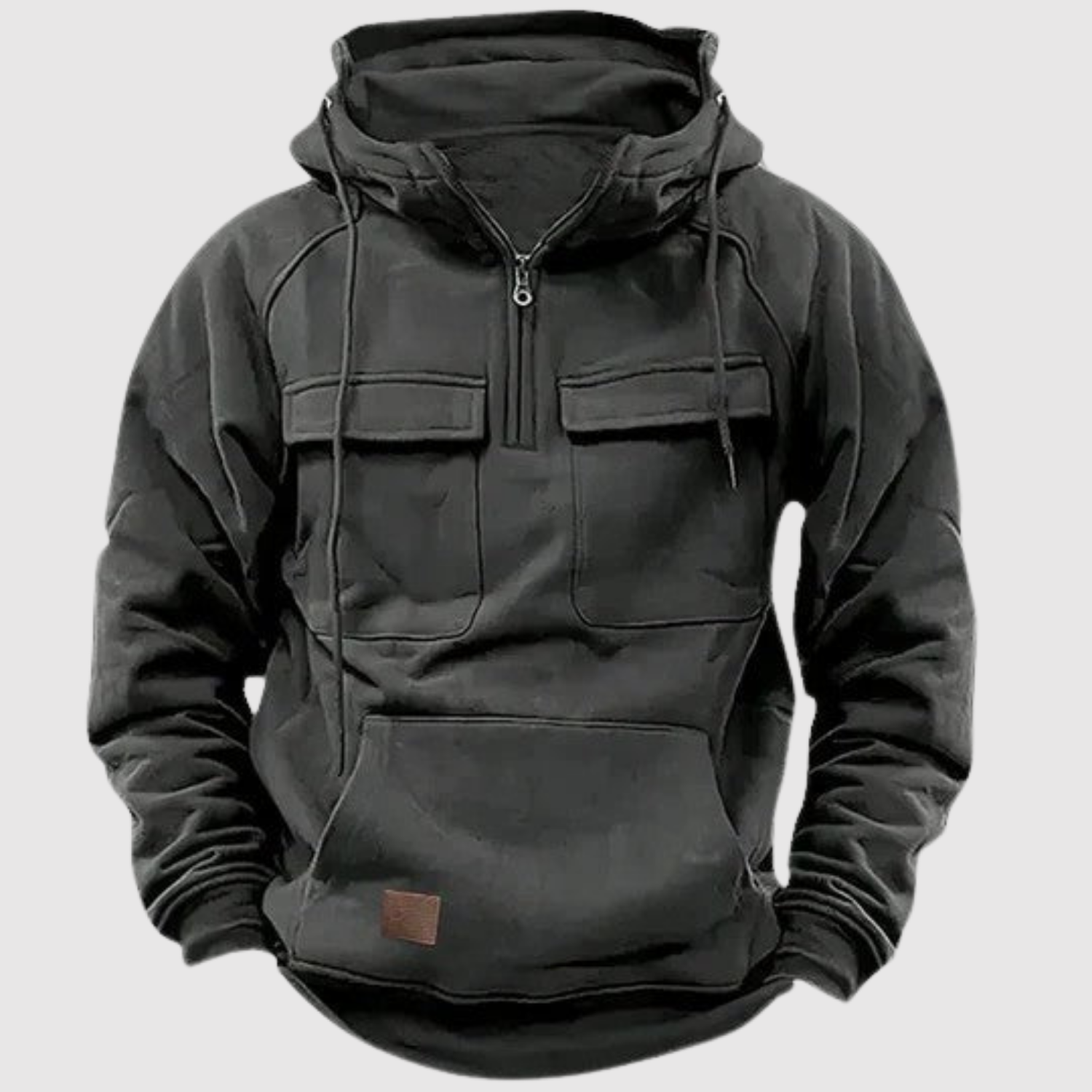 Daniel – Sweat à capuche tactique avec fermeture éclair et poches