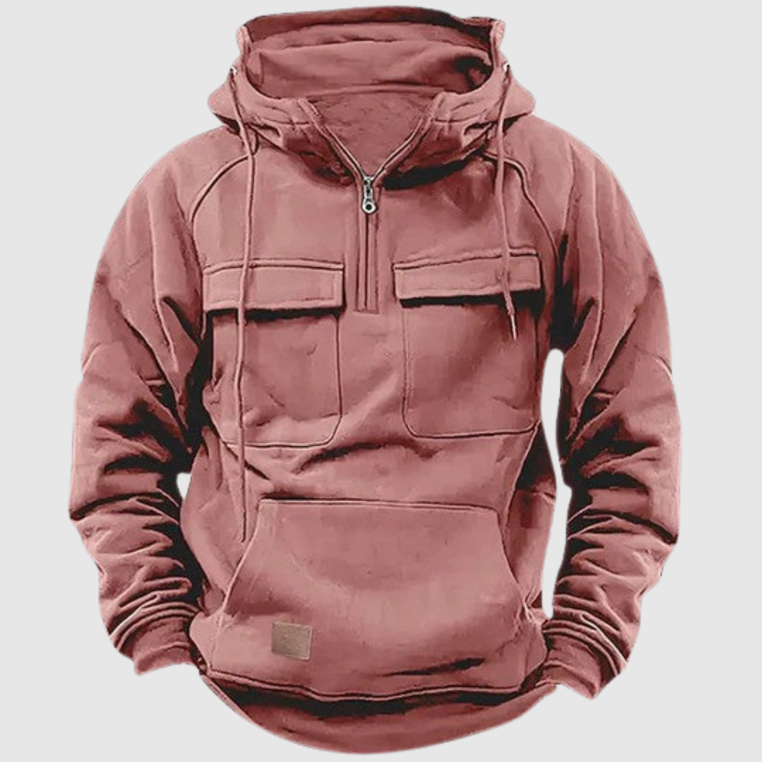 Daniel – Sweat à capuche tactique avec fermeture éclair et poches