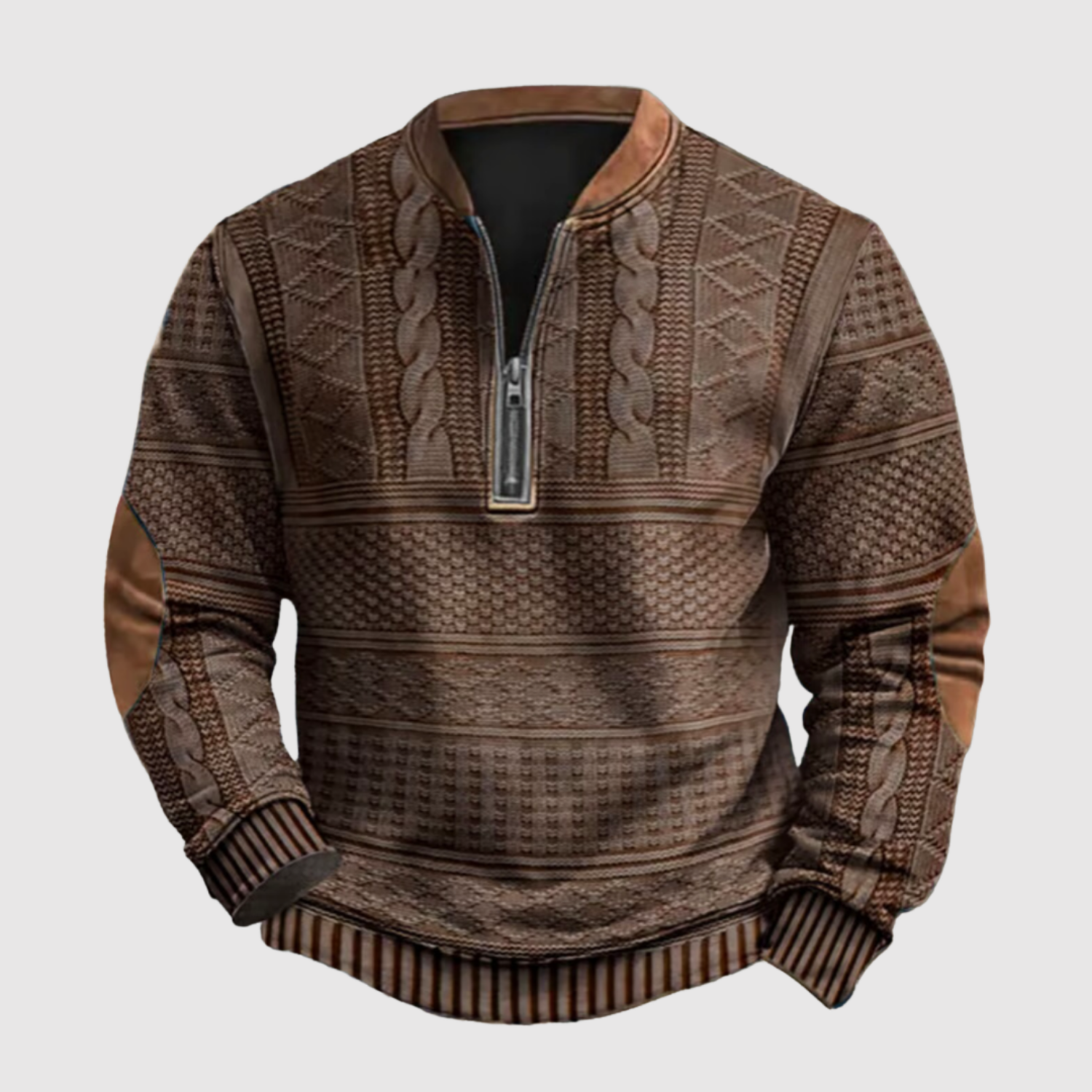 Daniel – Chemise avec motif et détail zippé