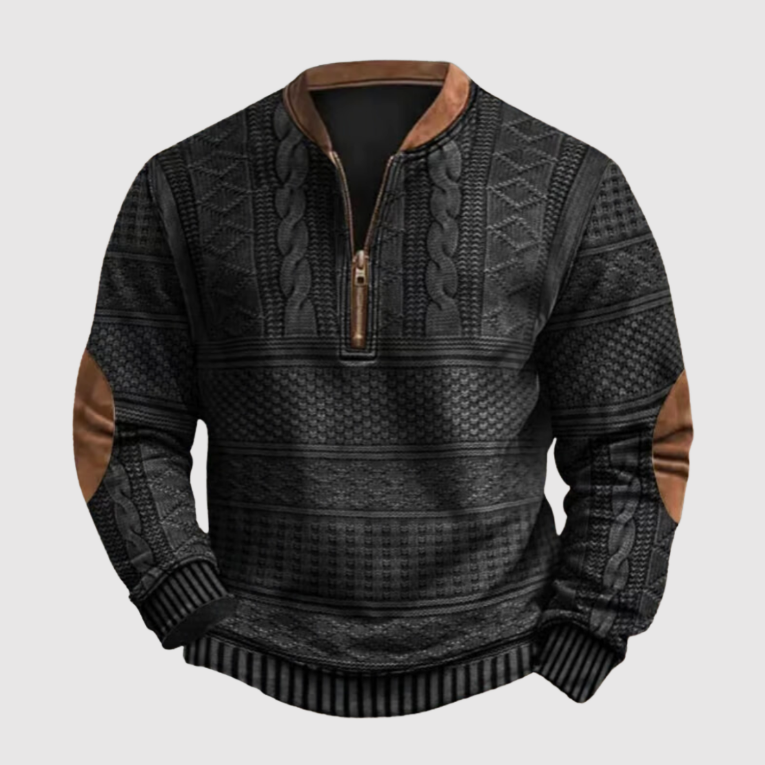 Daniel – Chemise avec motif et détail zippé