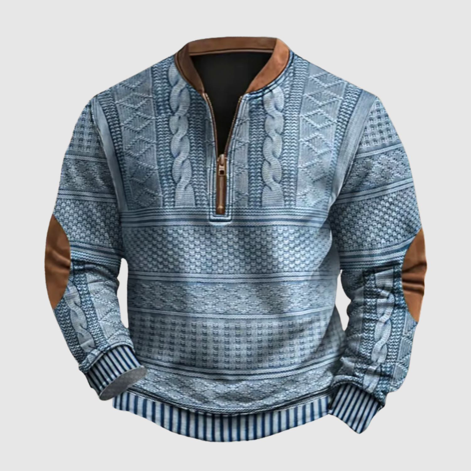Daniel – Chemise avec motif et détail zippé