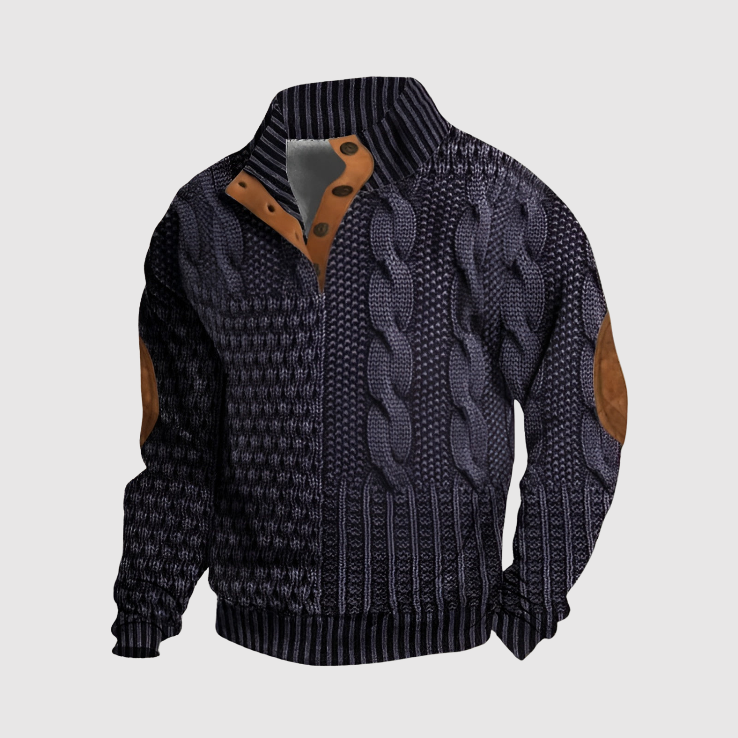 Daniel – Pull avec motif et détails contrastants