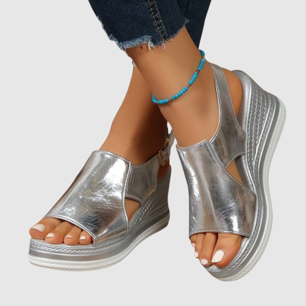 Anna – Sandales compensées orthopédiques au design lumineux