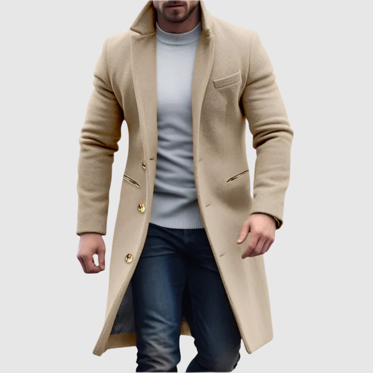 Marek – Manteau d'hiver élégant à la silhouette épurée