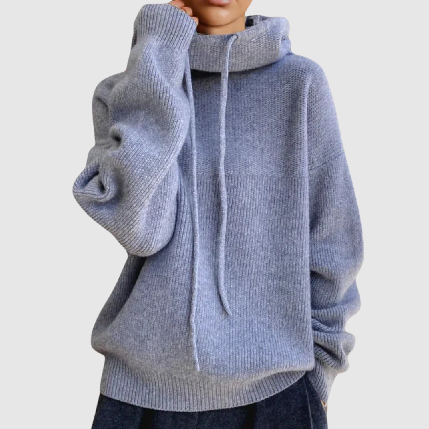 Nina - Pull en tricot chaud avec capuche