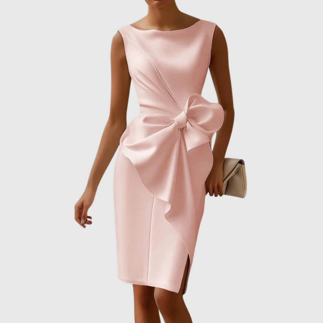 Léna – Robe avec un nœud décoratif