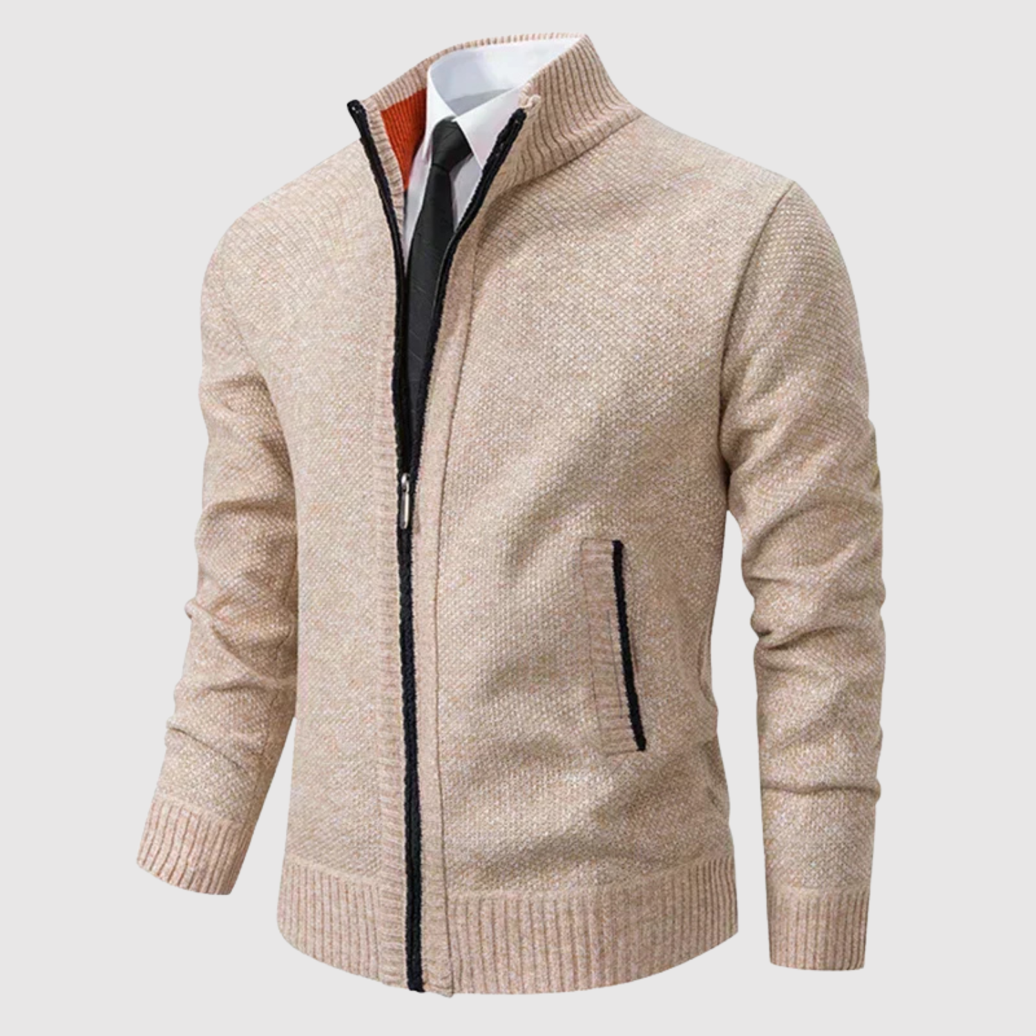 Šimon - Pull tricoté avec fermeture éclair