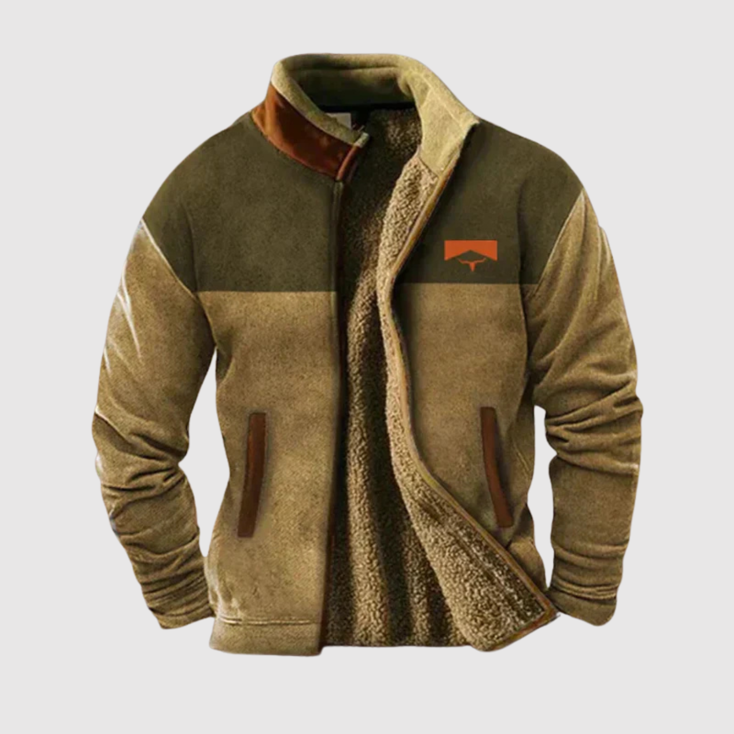 Marek - Veste sherpa avec des détails ethniques