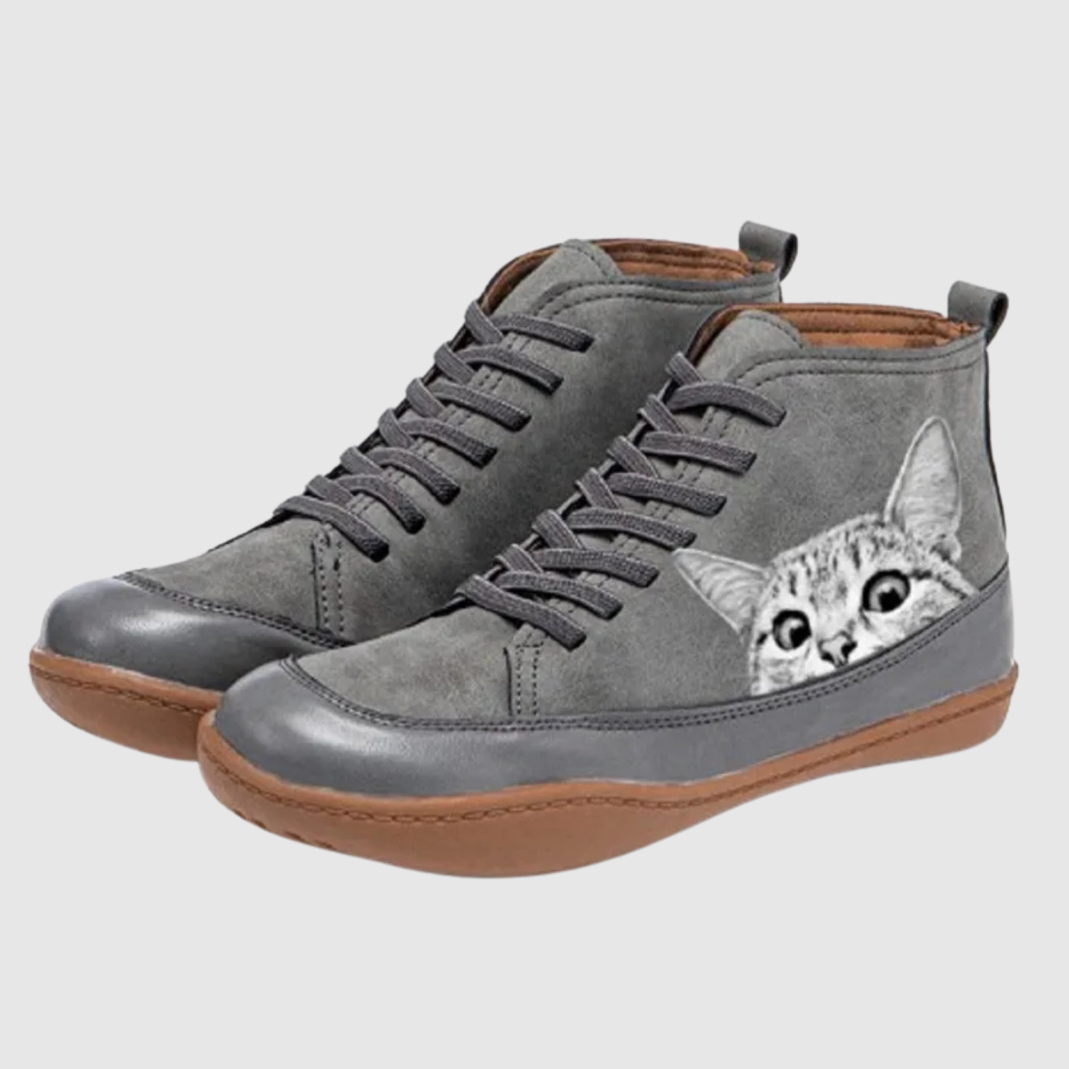 Clara - Chaussures en cuir pour les amoureux des chats