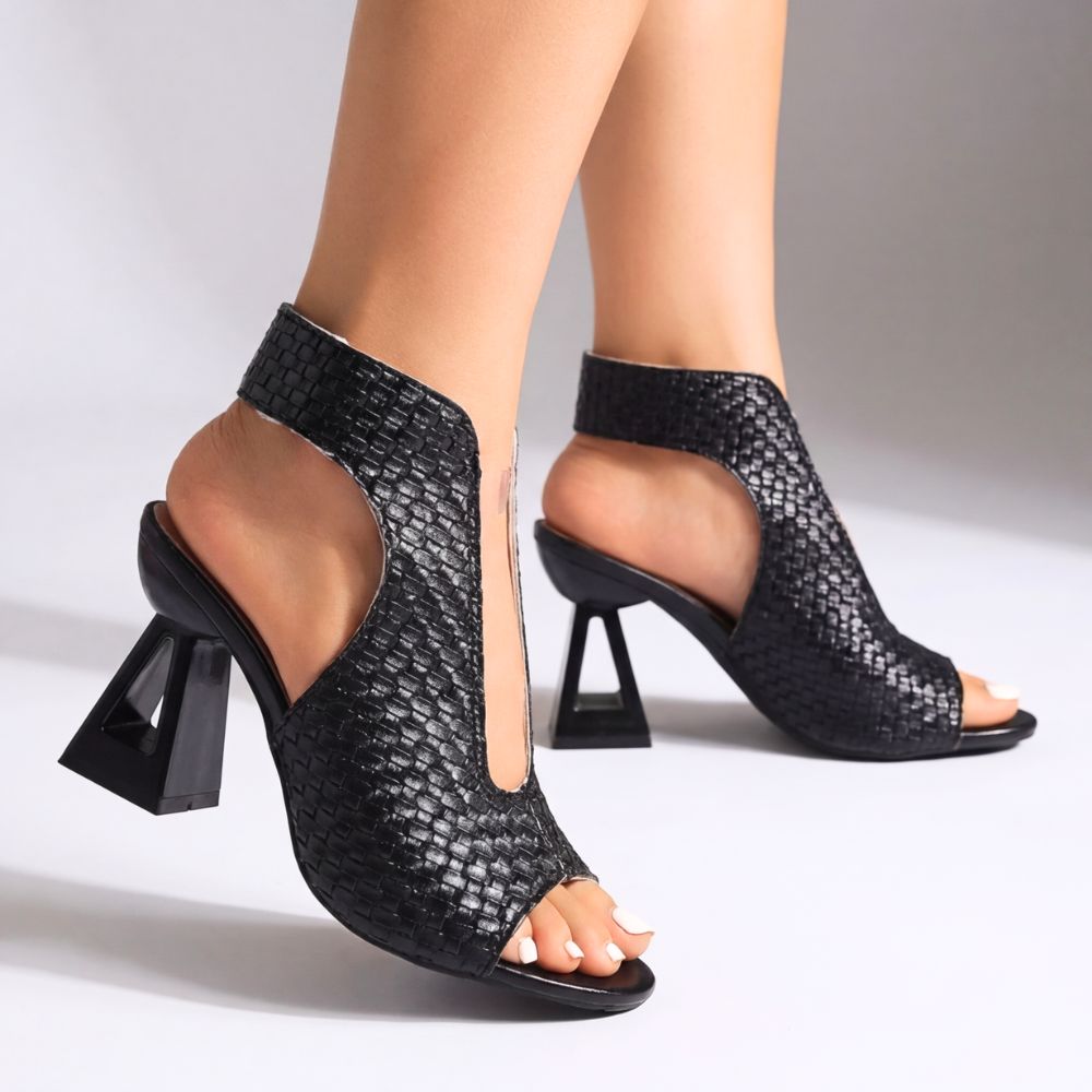 Magdalena – Sandales pour femmes à talons avec finition dorée