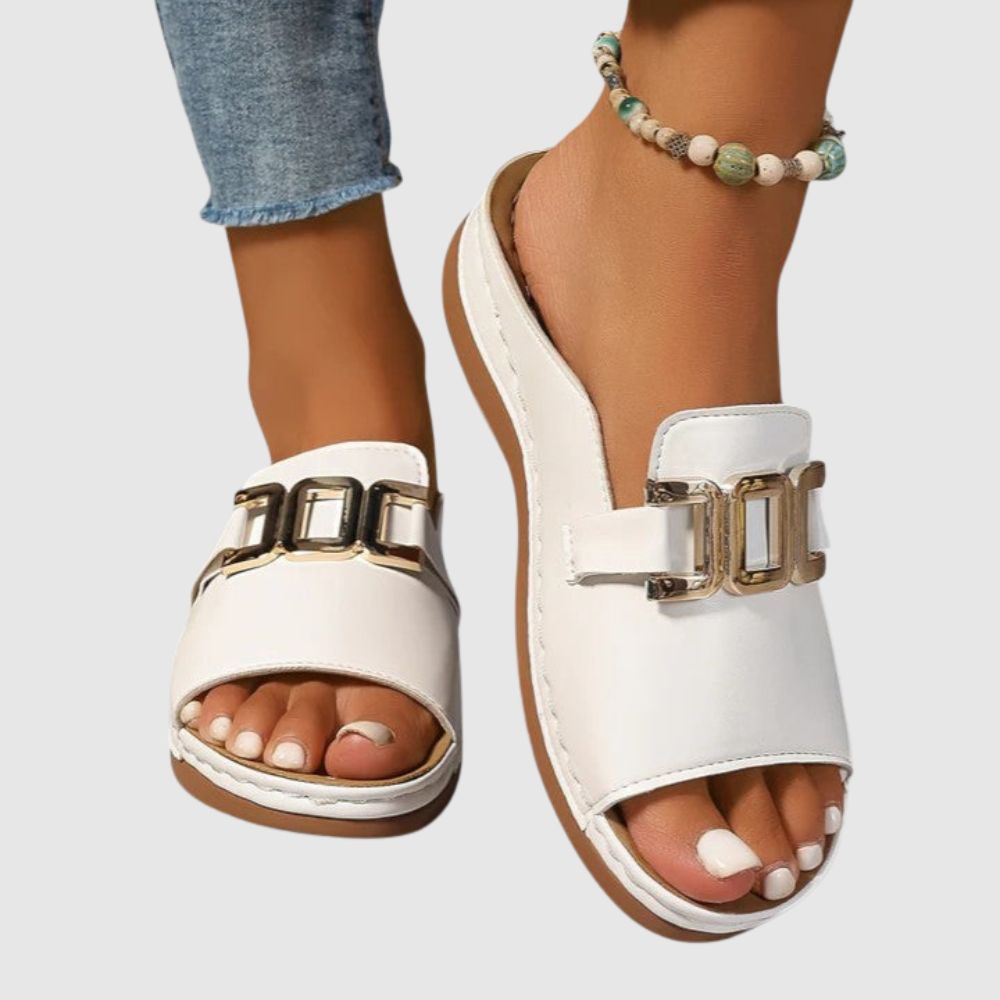 Anna – Sandales orthopédiques plates à boucle moderne