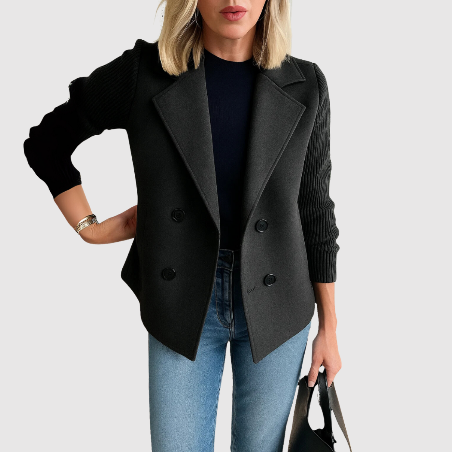Amelia - Manteau élégant à double fermeture