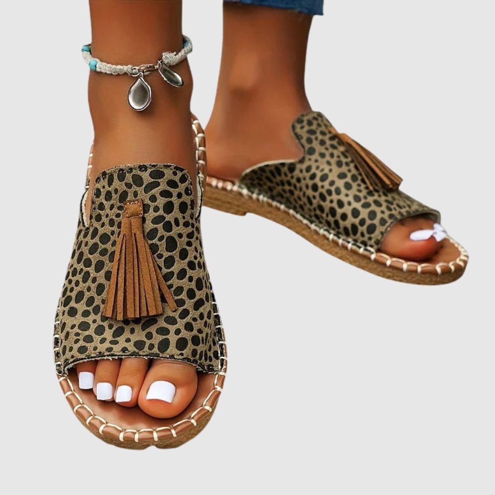 Anna – Sandales orthopédiques plates à motif audacieux