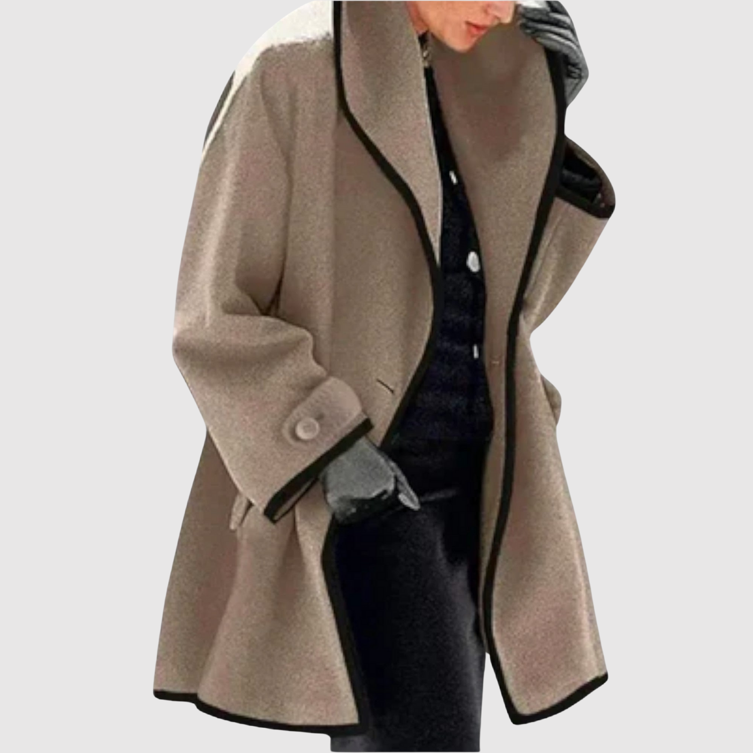 Jelena – Manteau élégant avec des détails contrastés