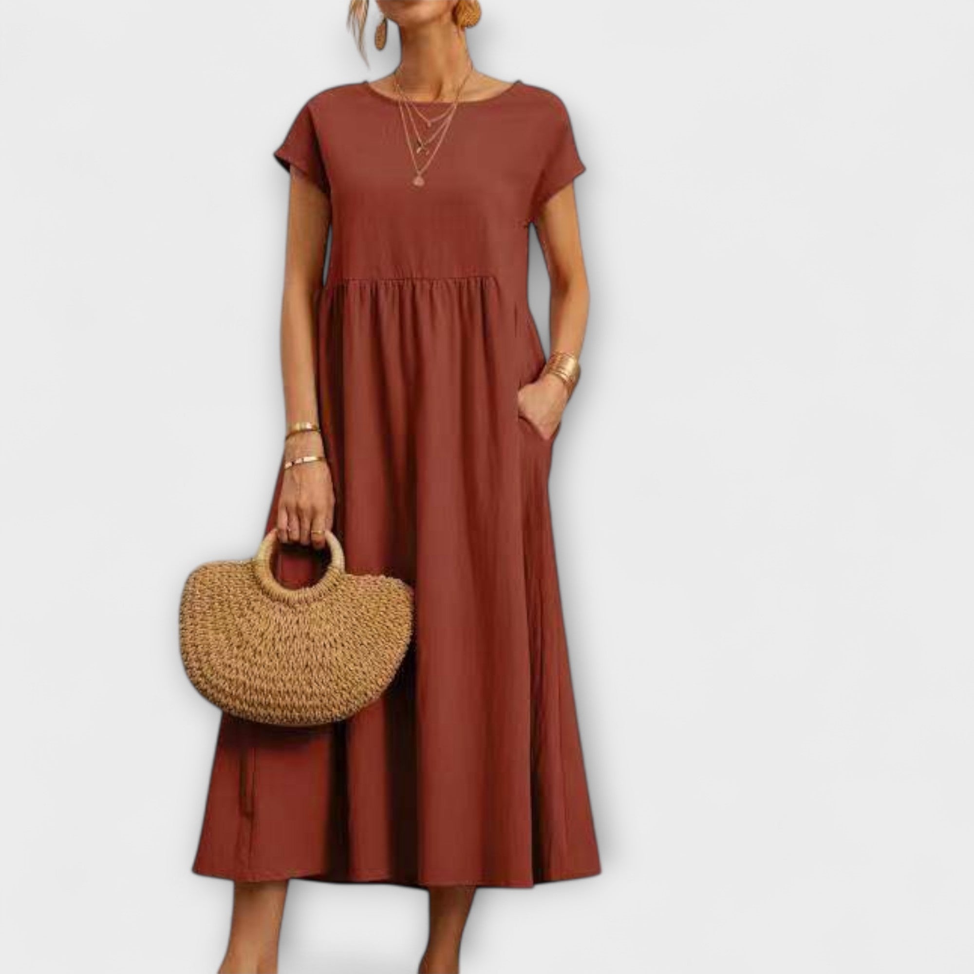 Léna - Robe longue minimaliste
