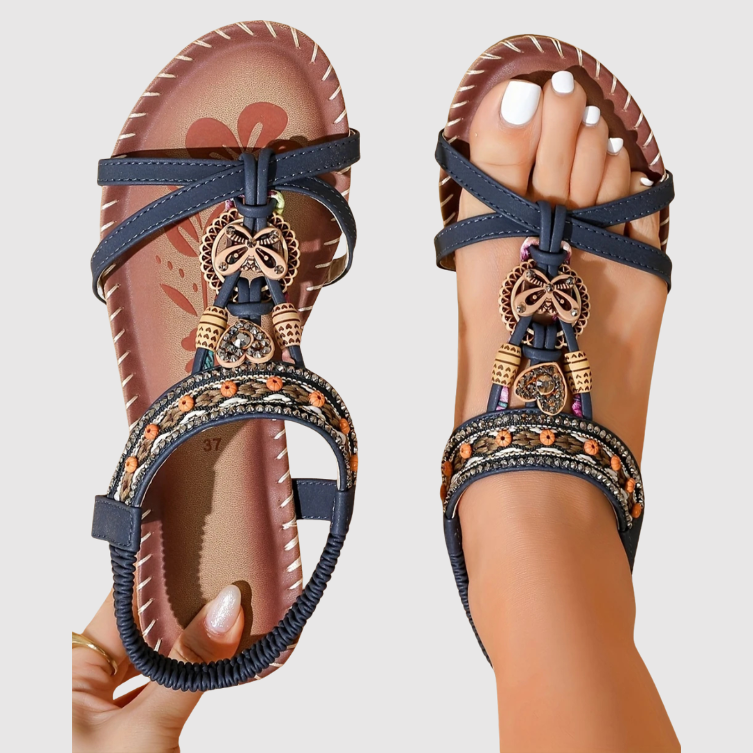 Léa – Sandales boho en style fait main