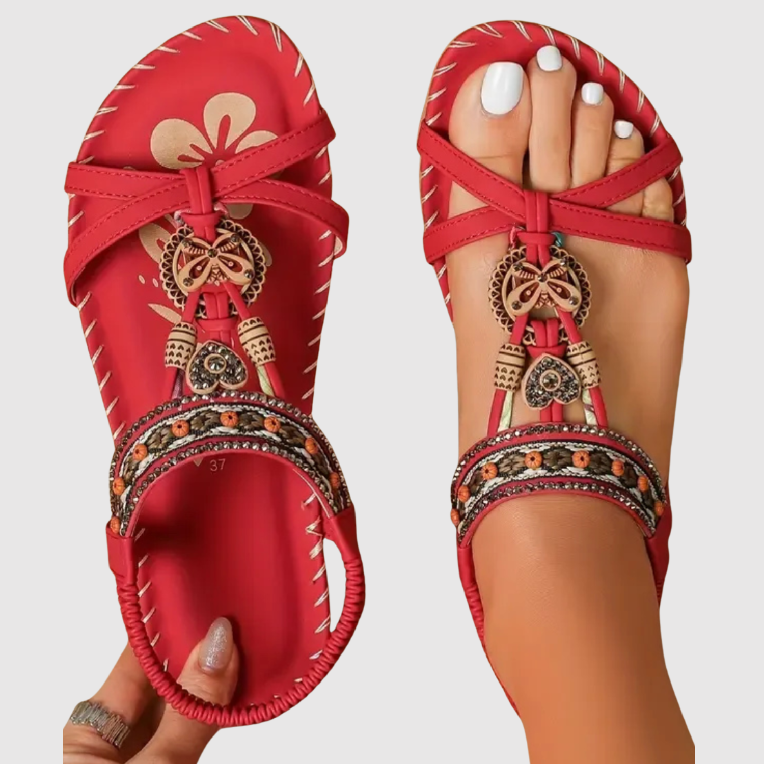 Léa – Sandales boho en style fait main