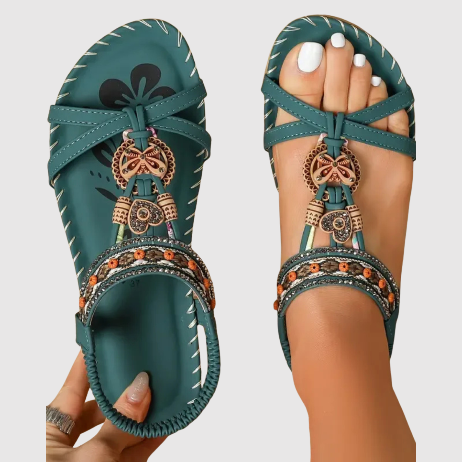 Léa – Sandales boho en style fait main