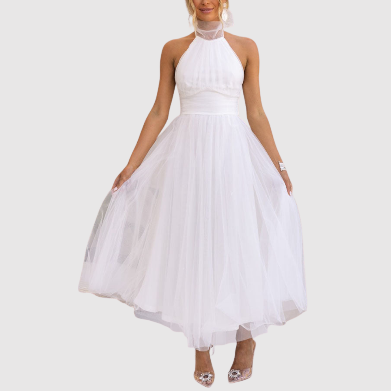 Amélie – Robe élégante en tulle avec un léger tombé