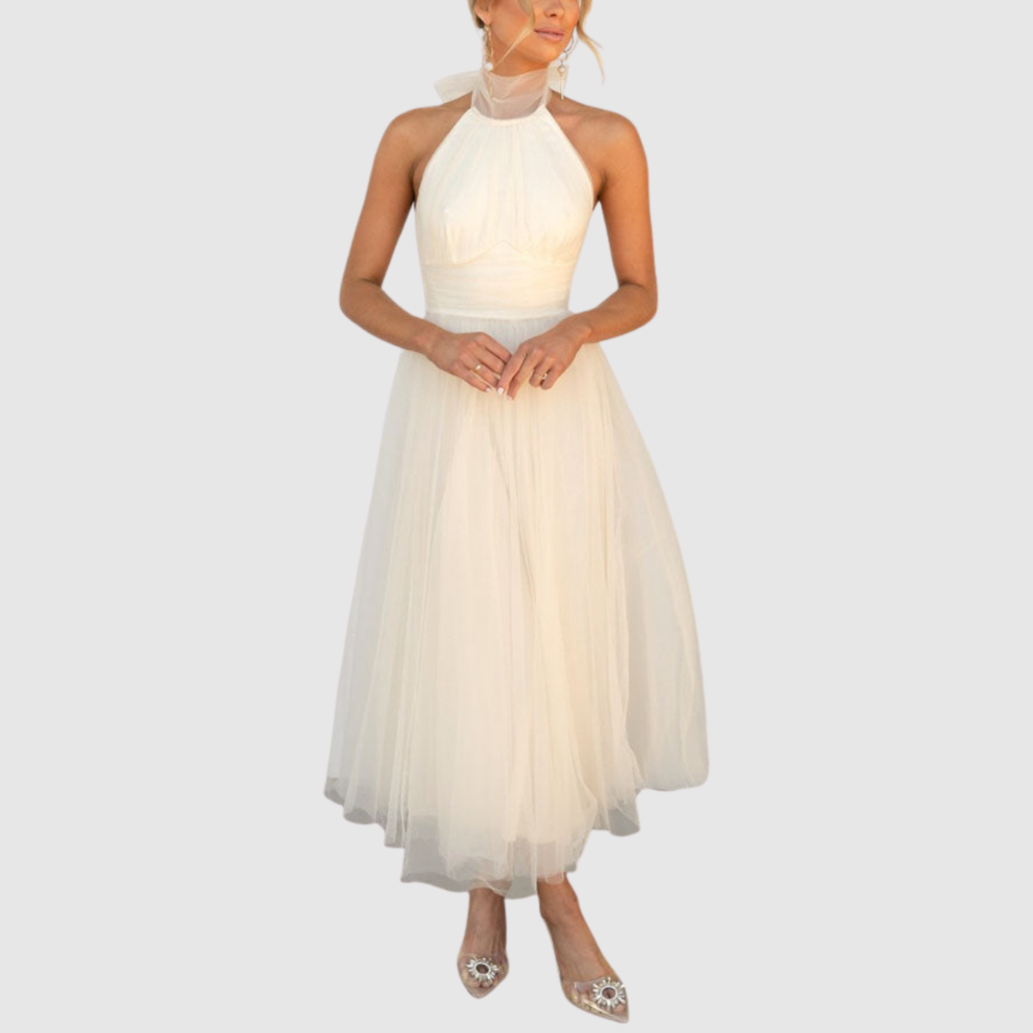 Amélie – Robe élégante en tulle avec un léger tombé