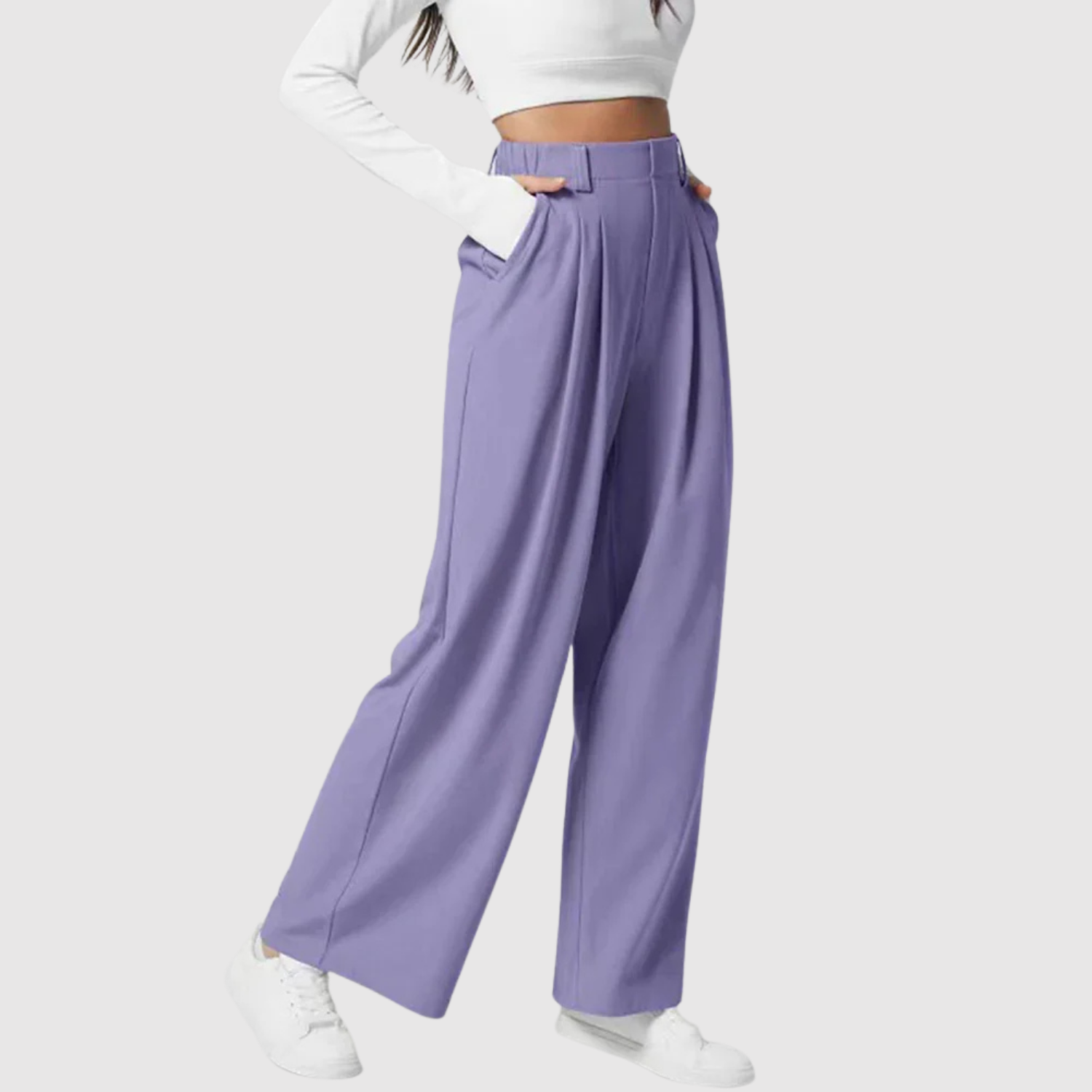 Mira – Pantalons larges colorés en matériau léger