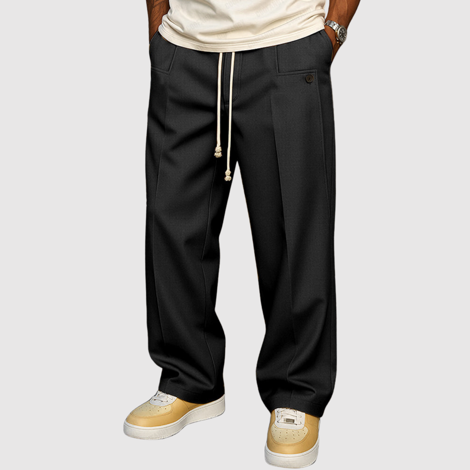 Leo - Pantalon décontracté avec cordon à la taille