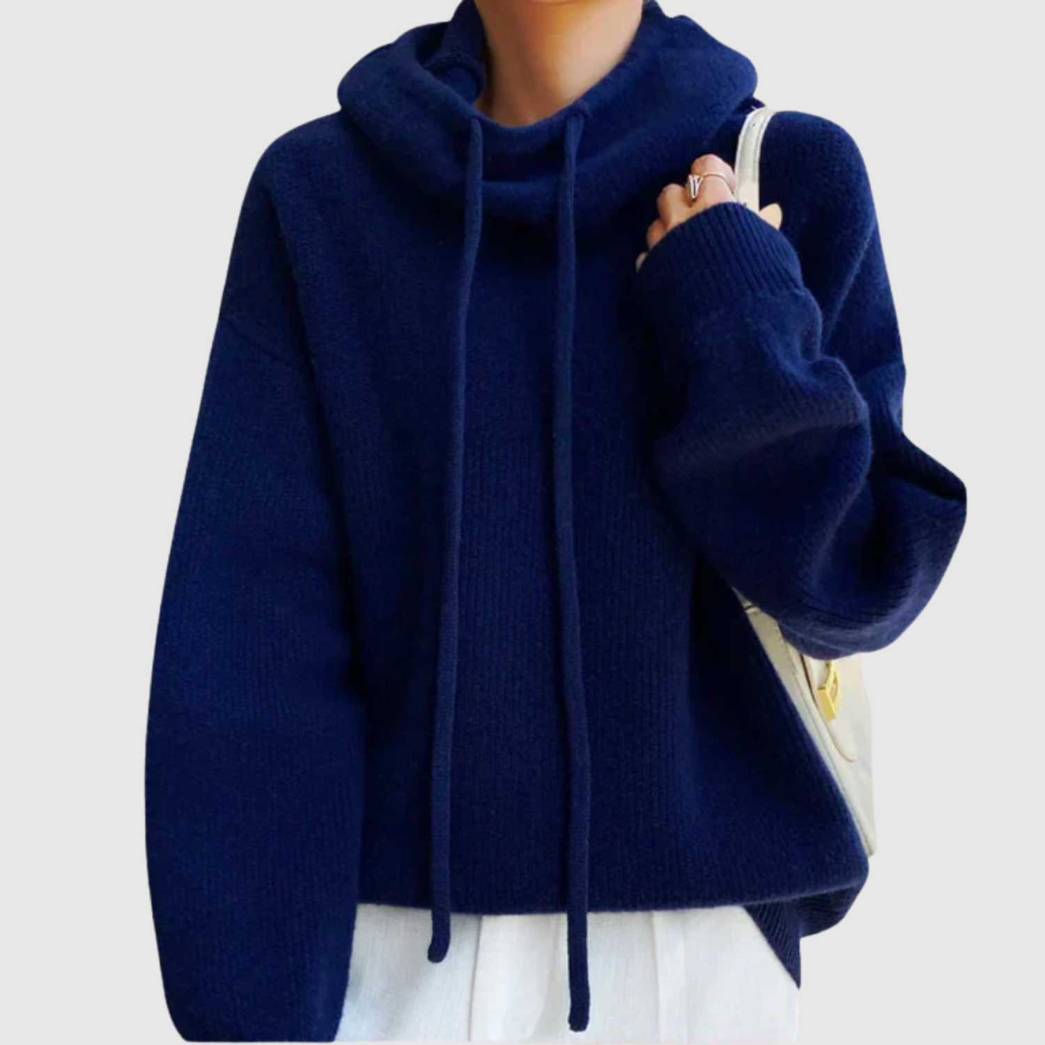 Nina - Pull en tricot chaud avec capuche