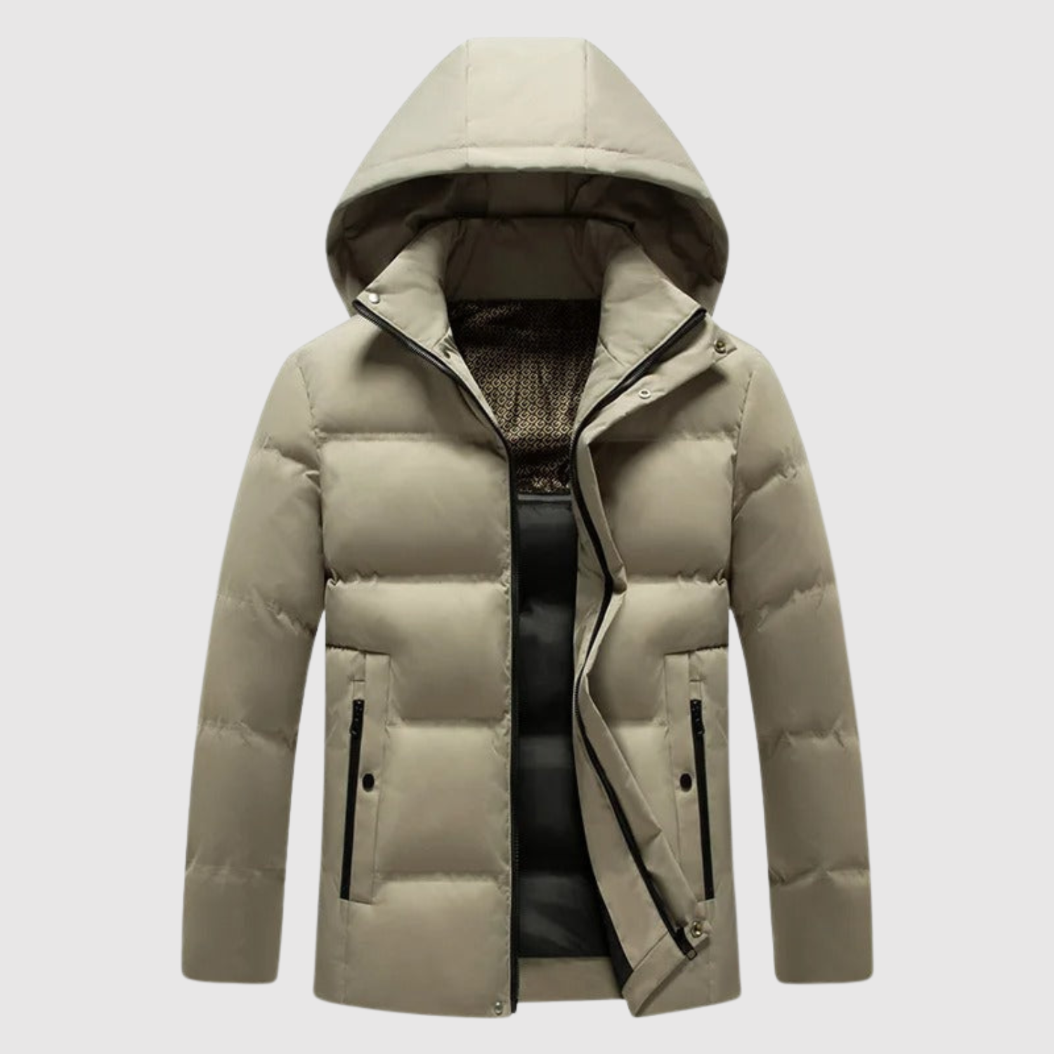 Marek – Veste d'hiver en duvet avec col haut et capuche chaude