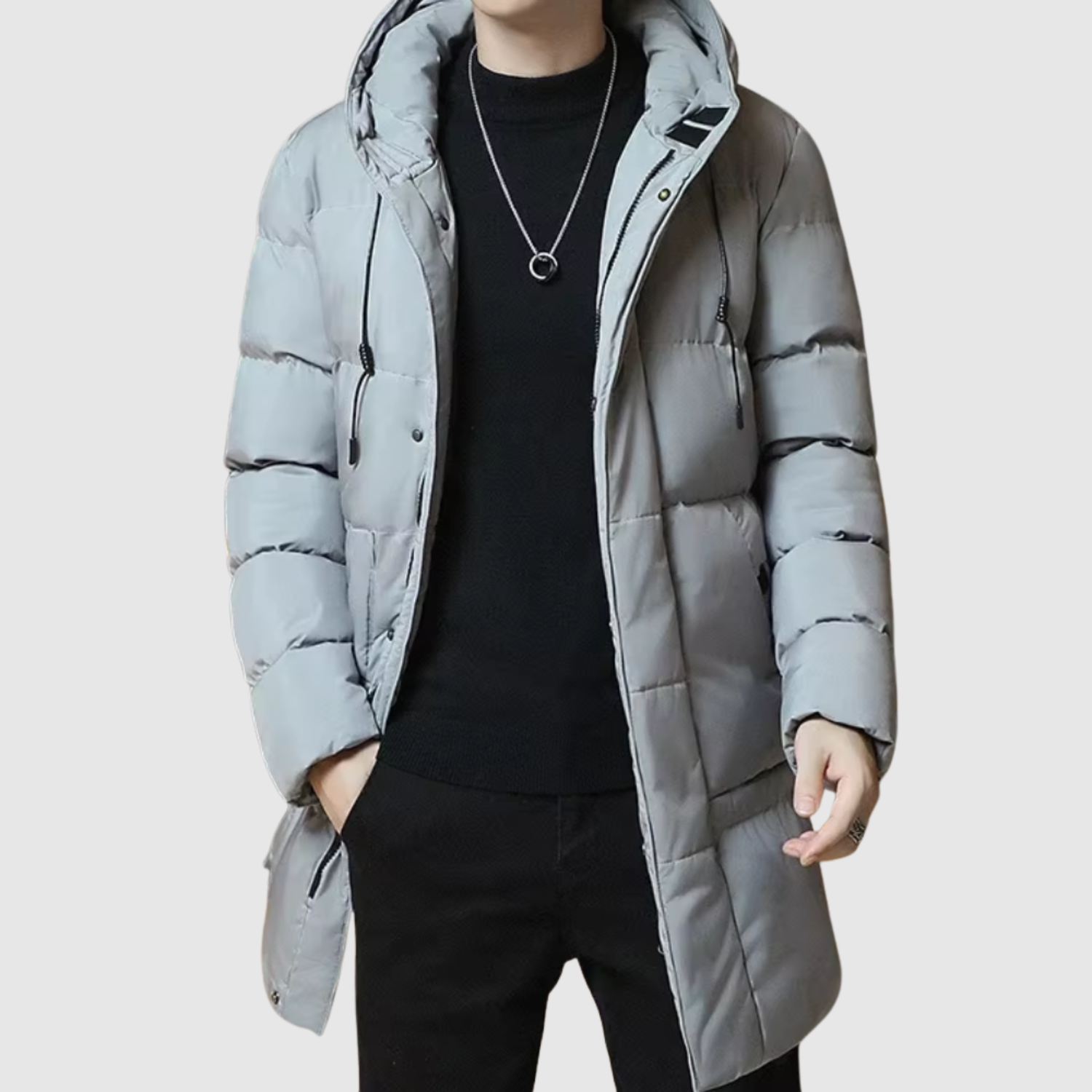 Marek – Long manteau en duvet avec capuche