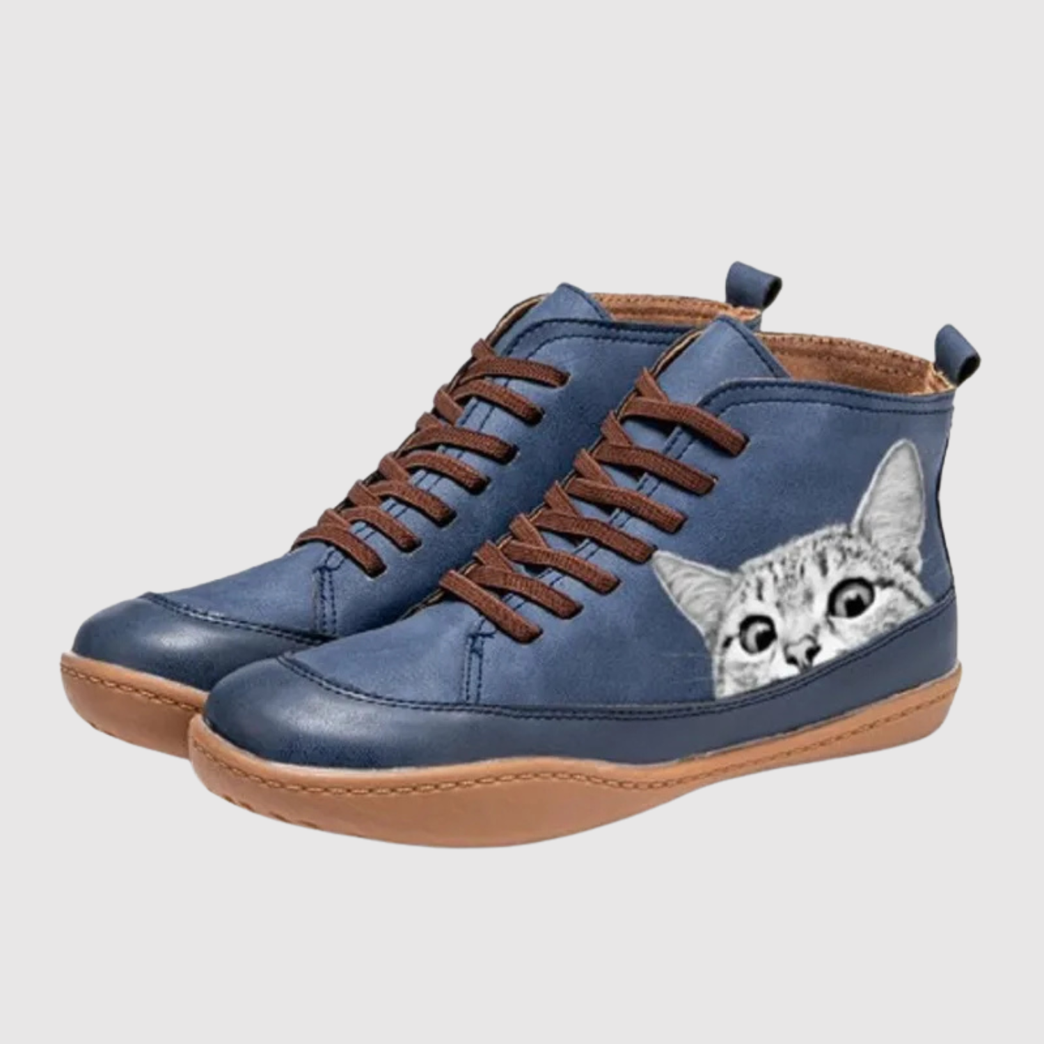 Clara - Chaussures en cuir pour les amoureux des chats