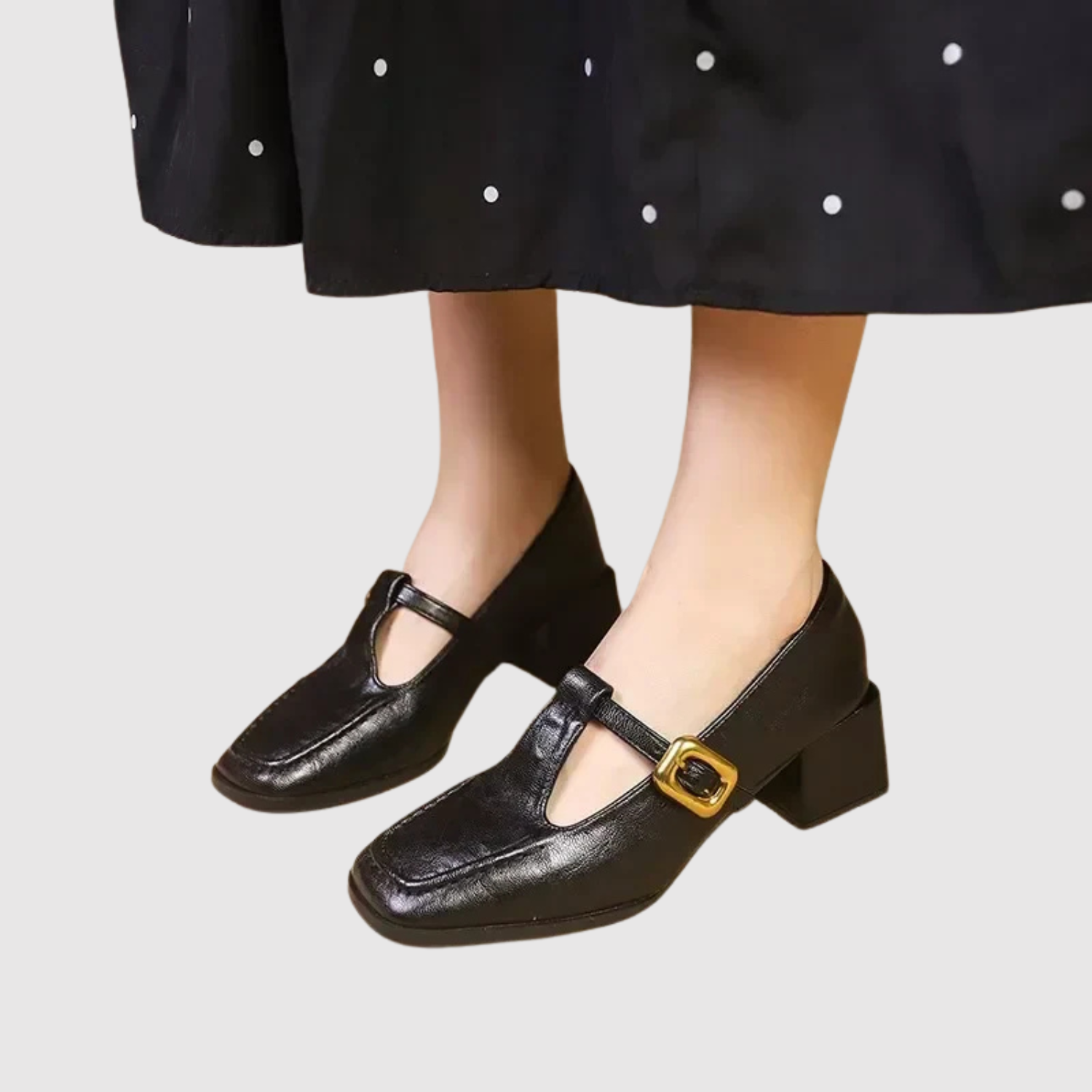 Colette – Bottines rétro à talon avec boucle