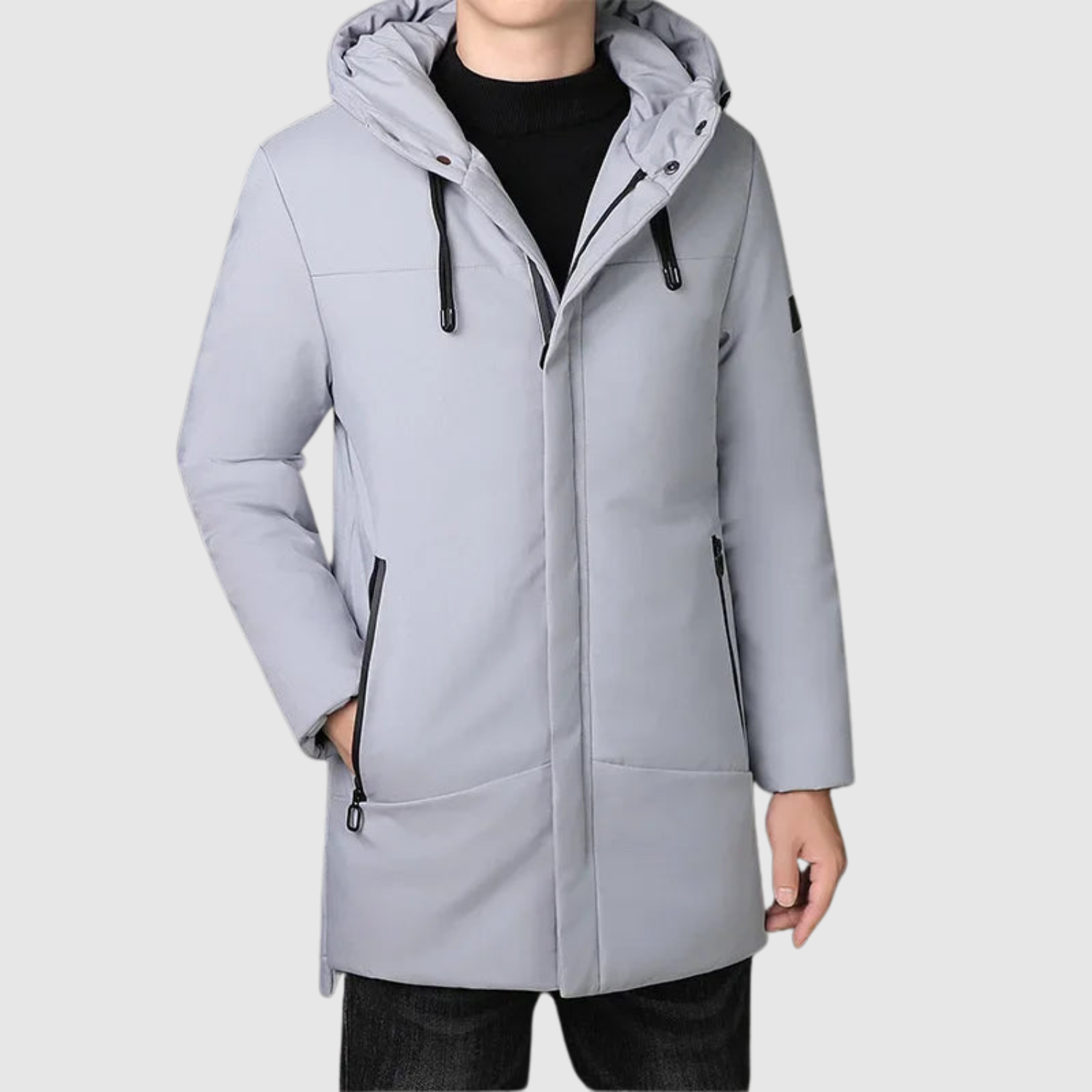Marek – Long manteau d'hiver au design minimaliste