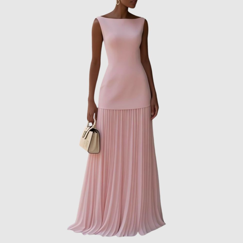 Zoé - Robe maxi plissée élégante