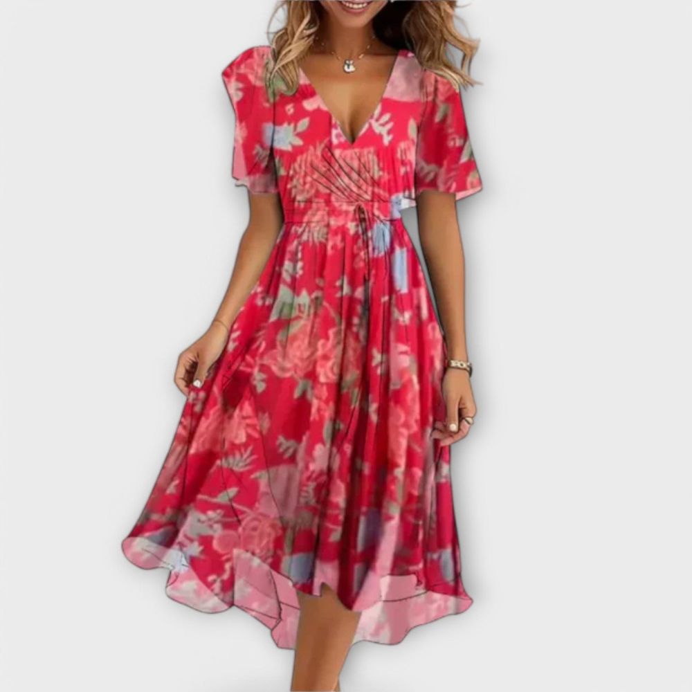Zoé - Robe portefeuille midi