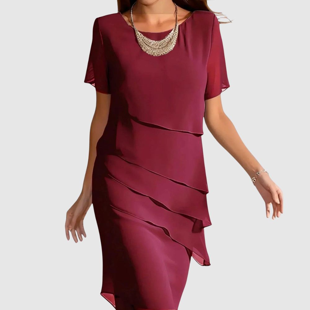 Zoé - Robe midi élégante à couches