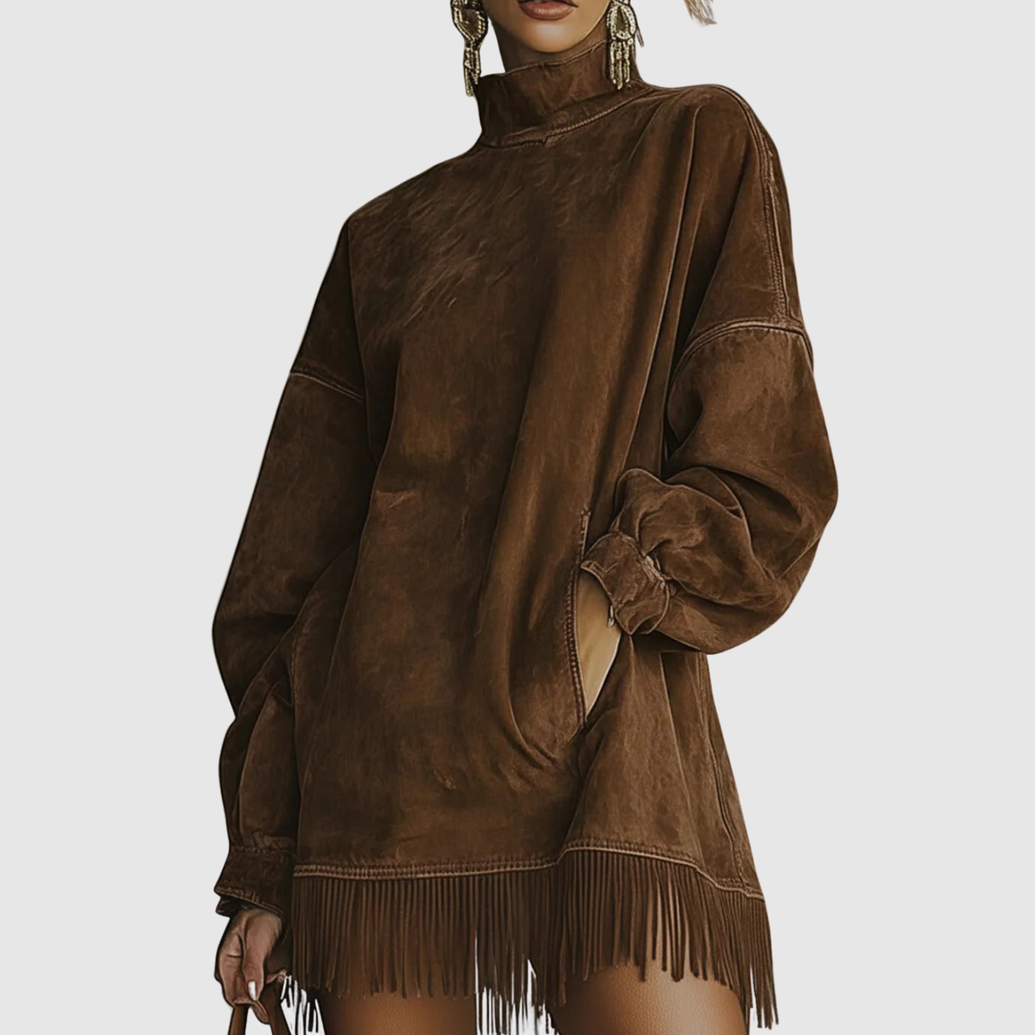 Léna – Robe stylée avec des franges et une coupe décontractée
