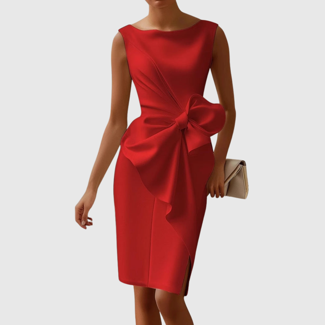 Léna – Robe avec un nœud décoratif