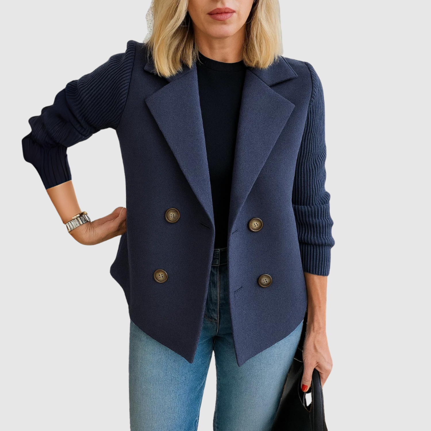 Amelia - Manteau élégant à double fermeture