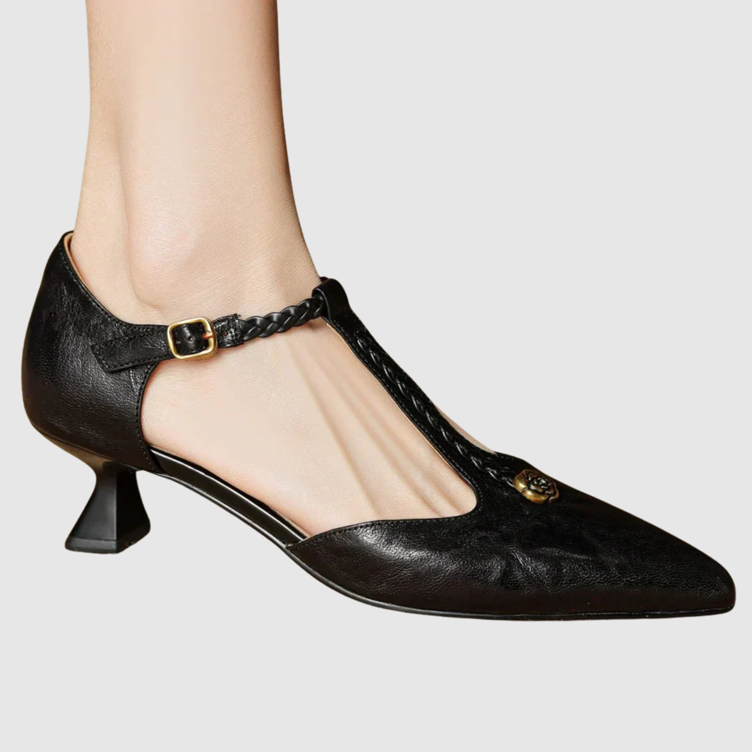 Colette – Chaussures vintage à bride T et bout pointu