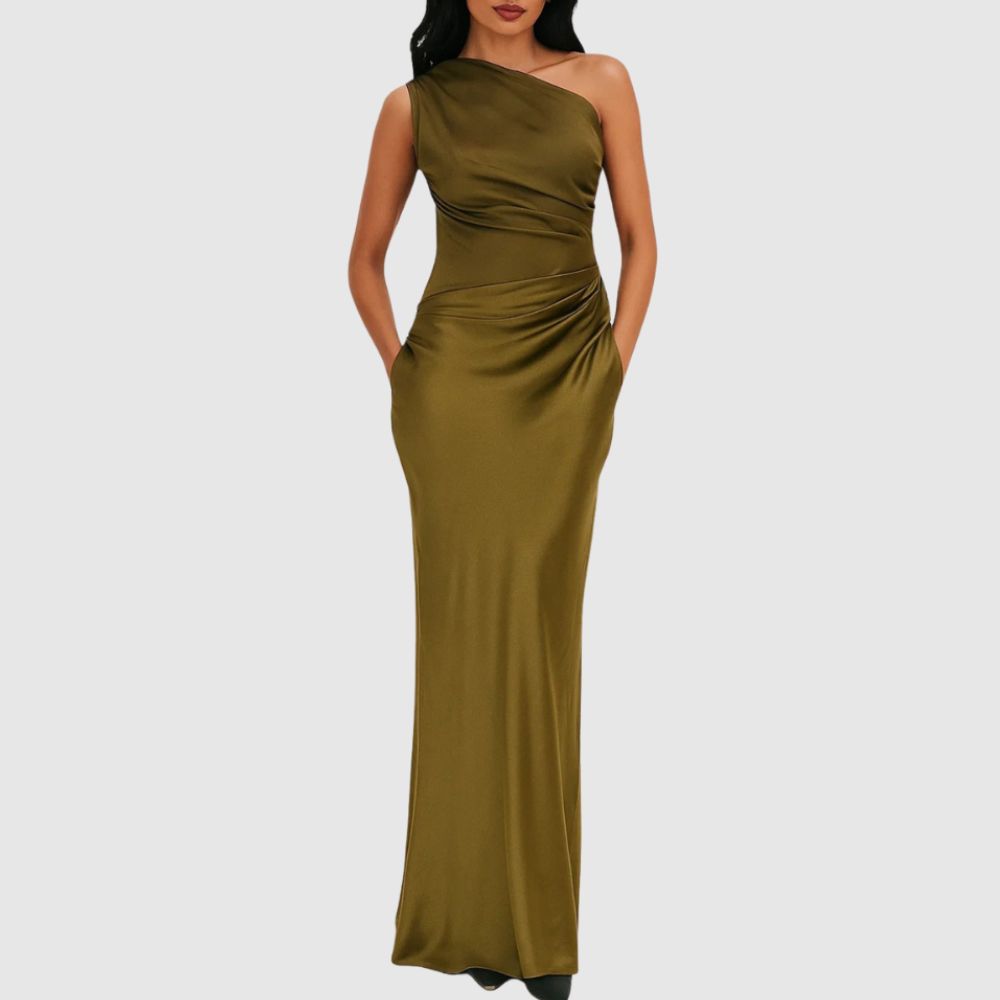 Zoé - Robe maxi asymétrique